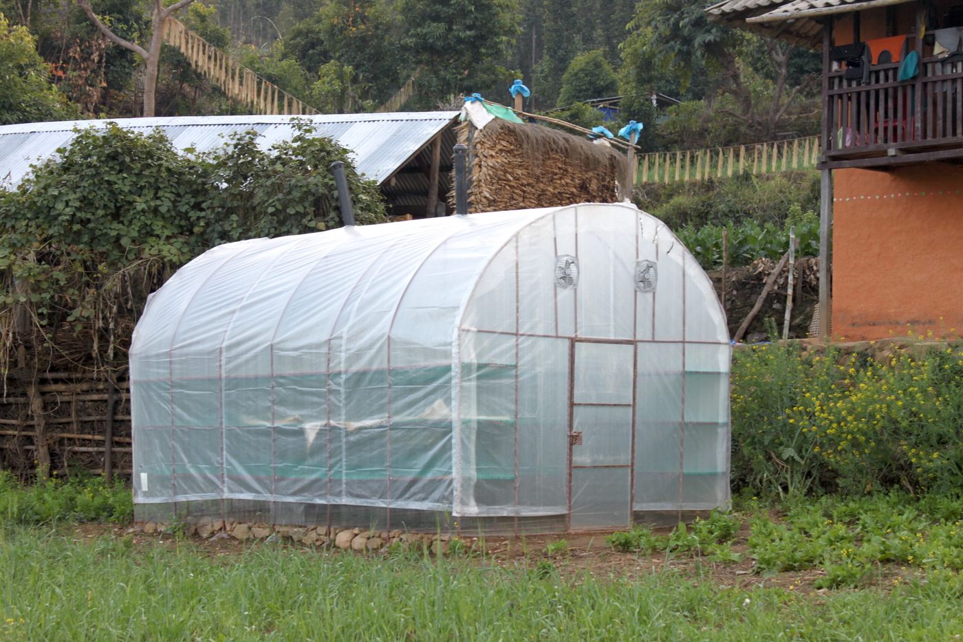 A dryer house installed in the community of Hansapur, Rapti in Pyuthan district.