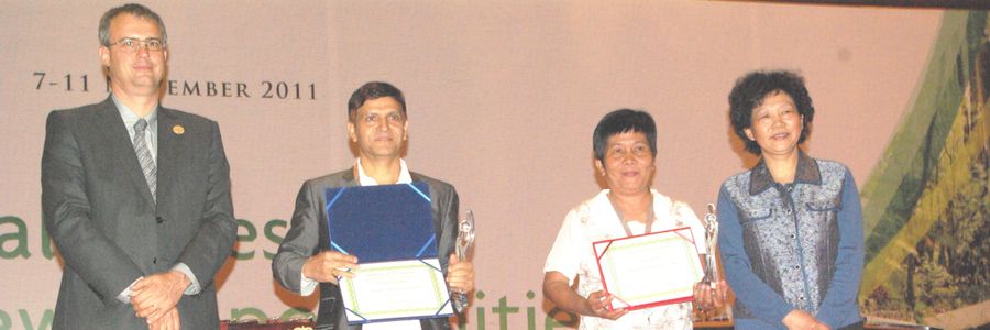 FAO recognizes Dr. Bhishma P. Subedi, Executive Director of ANSAB, as a Champion of Asia-Pacific Forests, 2011