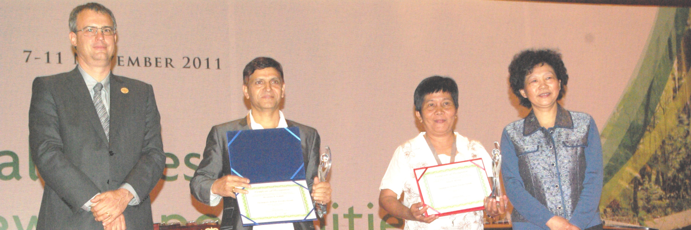 FAO recognizes Dr. Bhishma P. Subedi, Executive Director of ANSAB, as a Champion of Asia-Pacific Forests, 2011